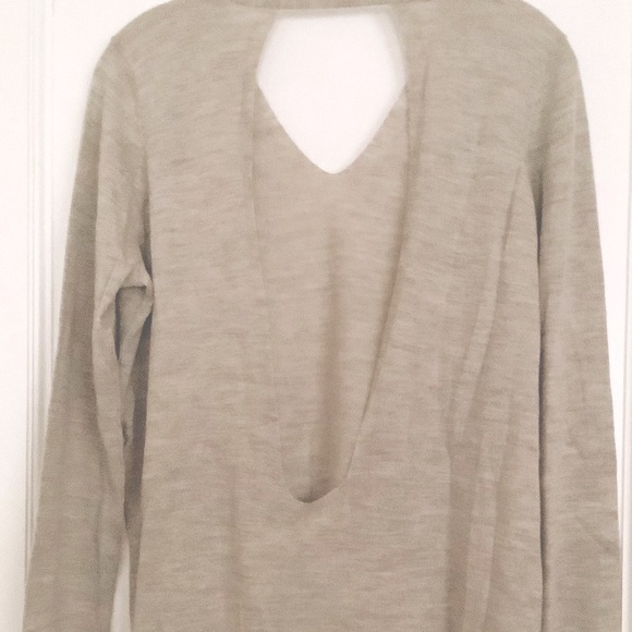 EILEEN FISHER The Fisher Project Open Back Royal Alpaca V-Neck Sweater Size M - Picture 4 of 8
